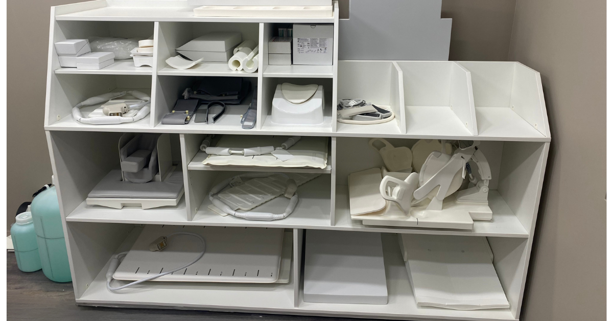 Shelf of MRI Equipment