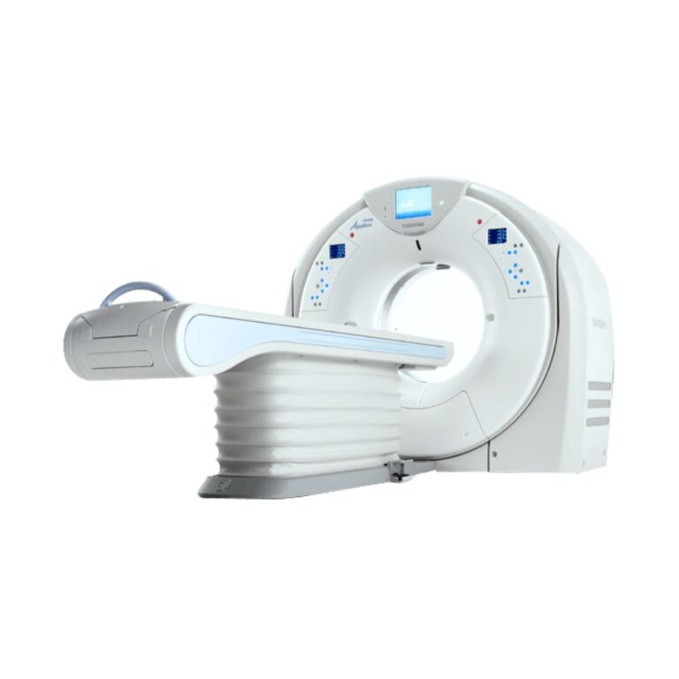 Canon Aquilion PRIME 40-slice CT scanner with 0.5 mm imaging, 0.35-second rotation, a 78 cm bore, AIDR 3D, and configurable CT capabilities.