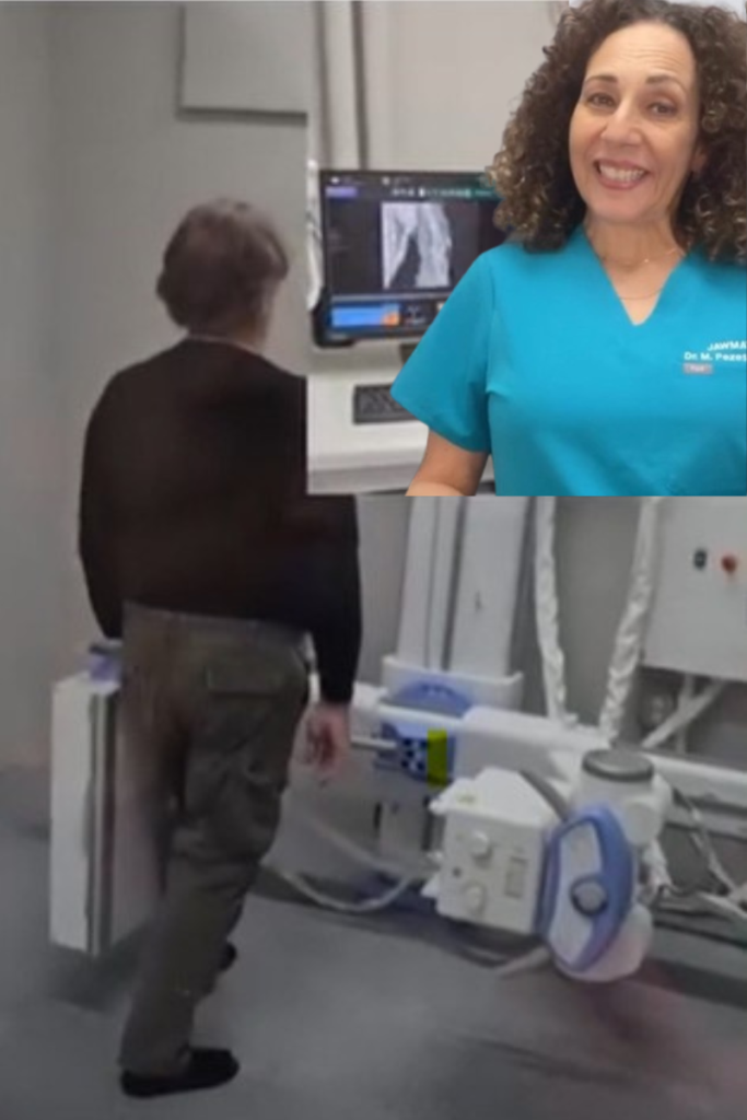 dr maggie pezeshkian with knee patient