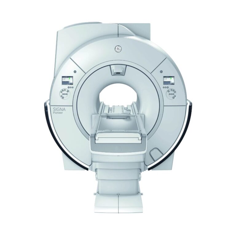 GE SIGNA Pioneer combines detailed 3T imaging with a 70 cm wide bore, flexible coils, and patient-friendly features.